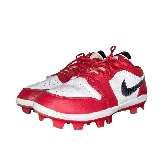 ***SOLD*** Nike Jordan 1 Low MCS Chicago Red White Baseball Cleat Size 8.5 - Picture 2 of 6